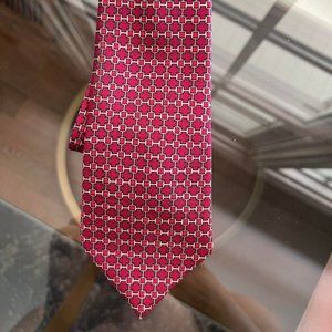 Striking Red Hermes Silk Tie